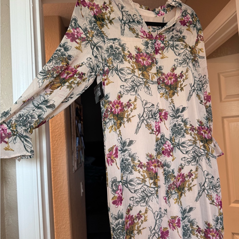 Express Floral Patterned Dress - Picture 3 of 5